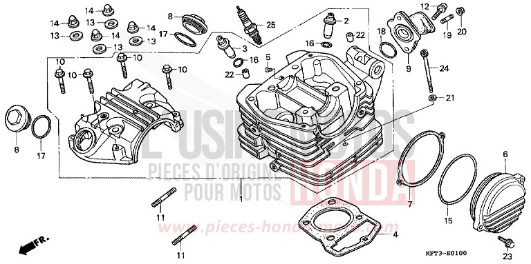 CYLINDER HEAD for City Fly BLACK (NH1E) from 1998